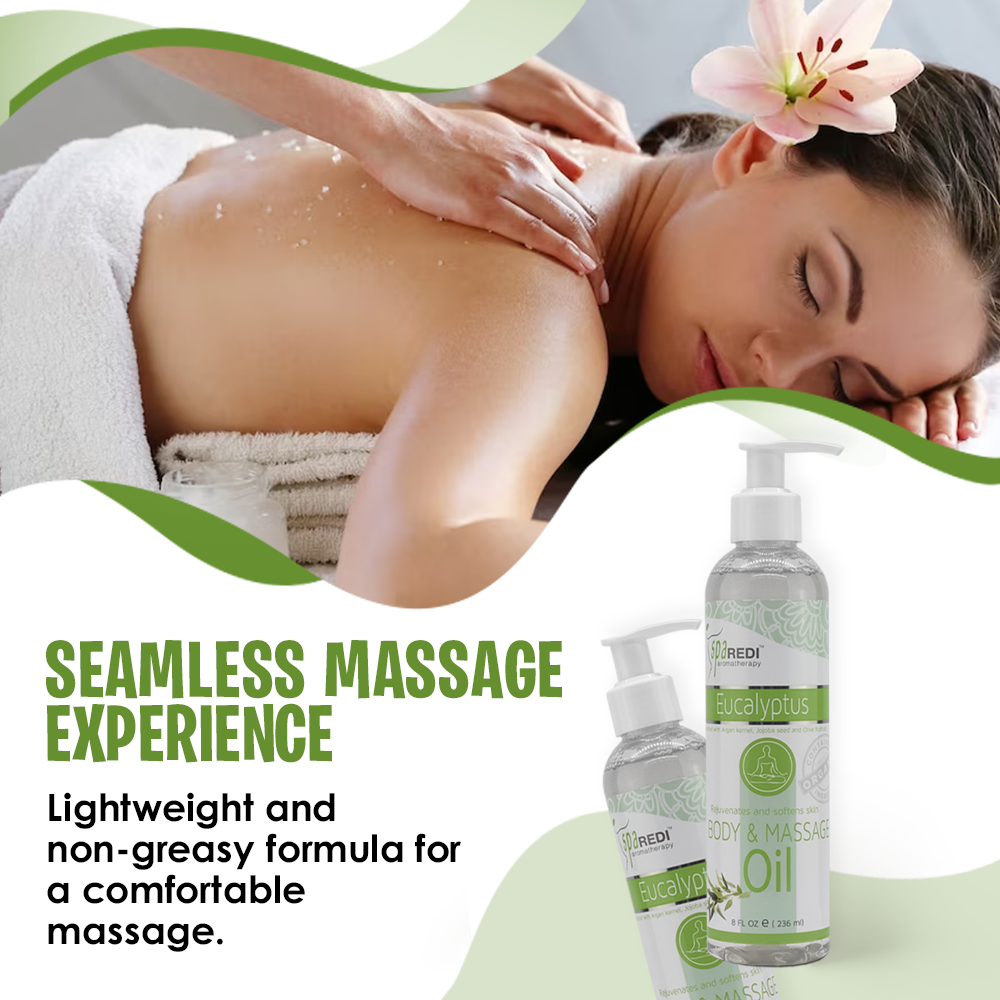 SPA REDI Massage Oil - Soothing Relief for Sore Muscles & Hydrated Skin - Beauty Market Online
