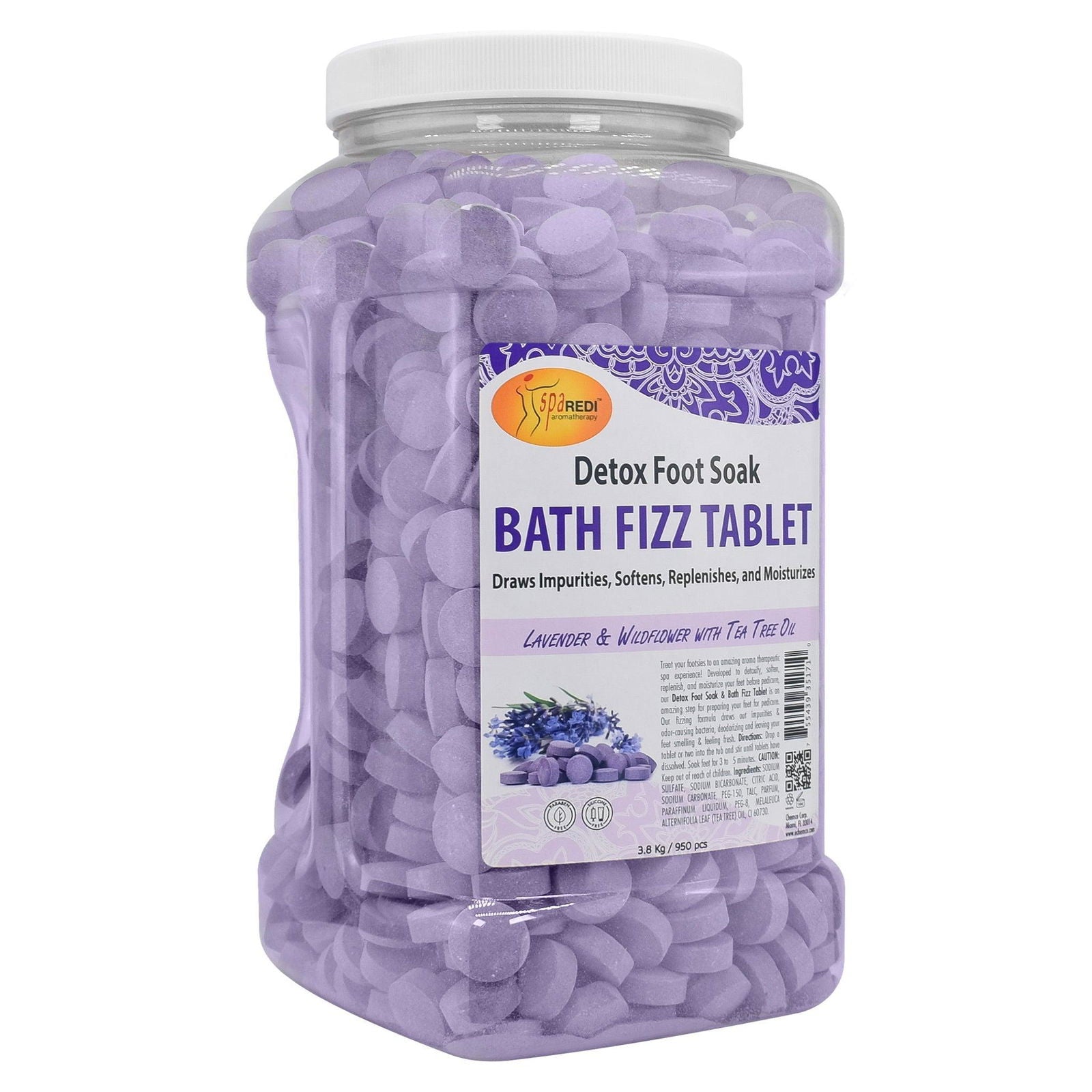 SPA REDI Mandarin Bath Fizz Tablets 950 count 128 oz