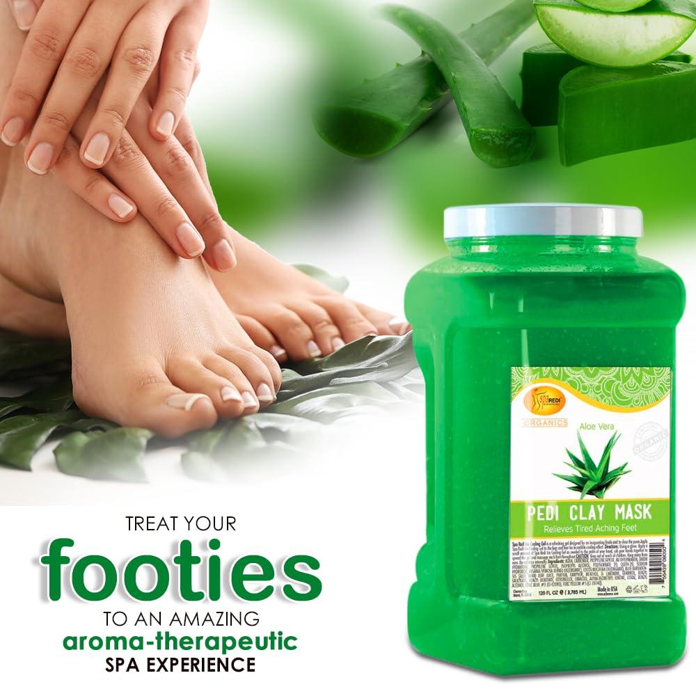 SPA REDI Clay Mask - Aloe Vera Detox - Deep Cleansing & Hydrating - 128 Oz