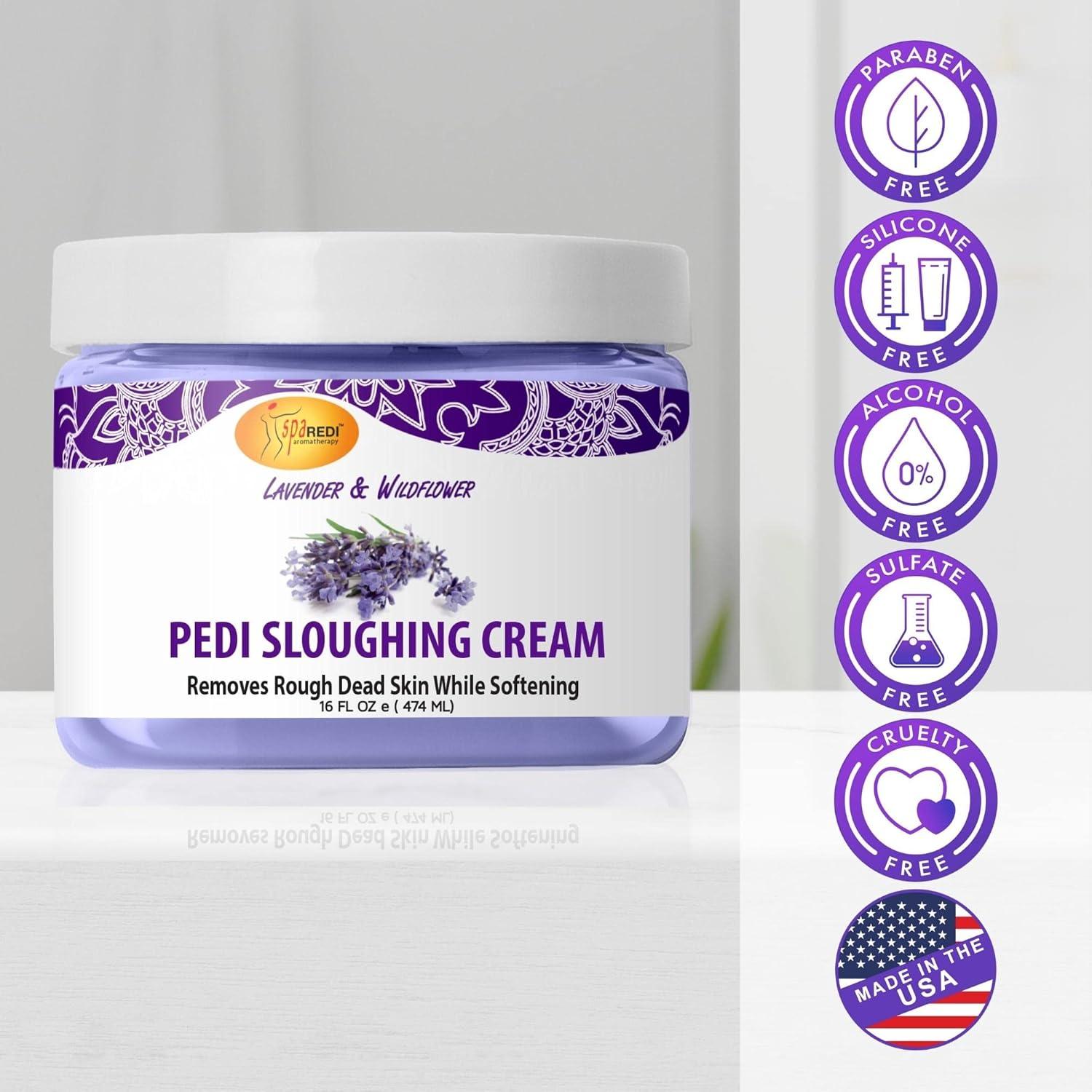 SPA REDI Foot Cream - Lavender & Wildflower - Exfoliate & Soothe - 16 oz