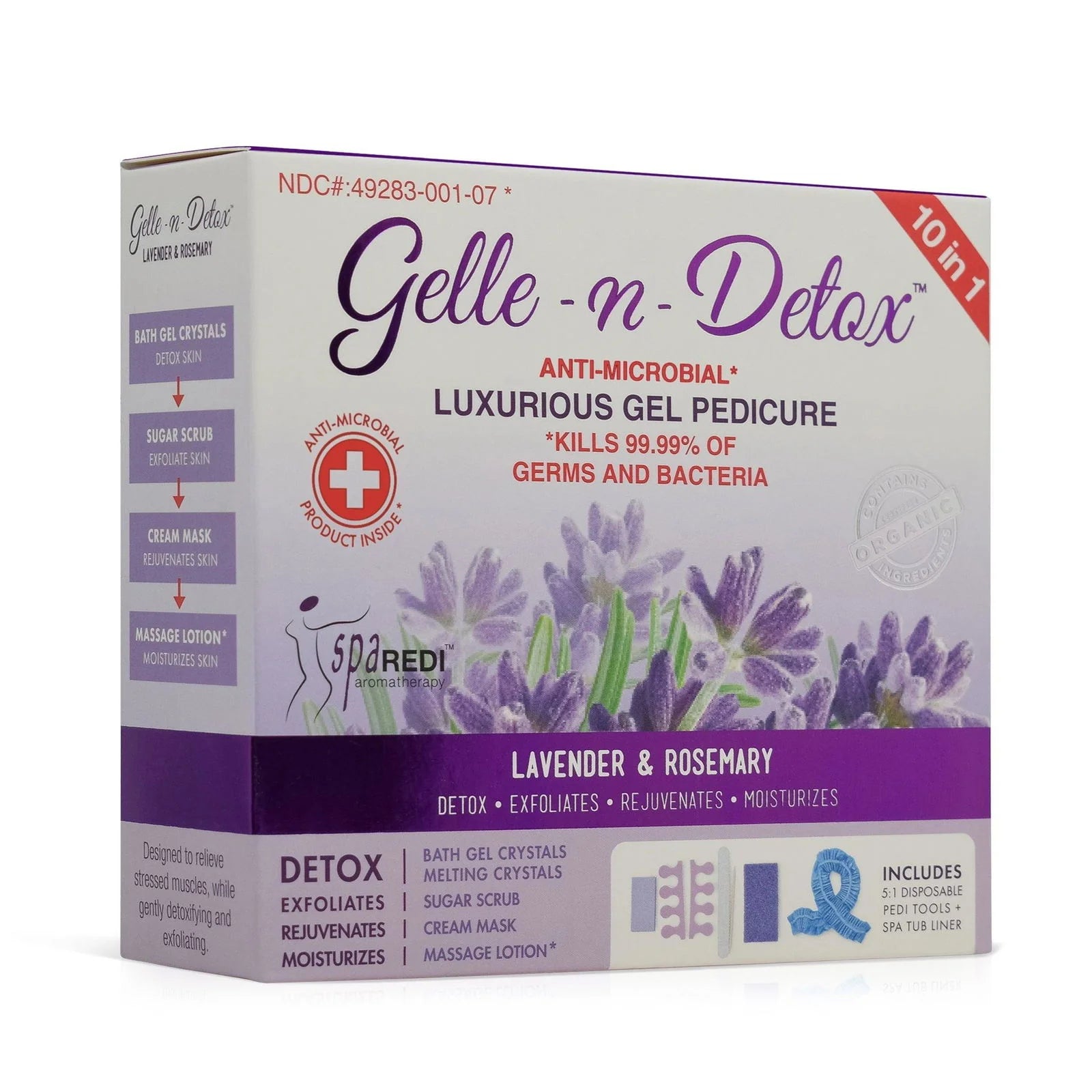 SPA REDI Gel Pedicure Kit - Luxurious Home Spa Treatment - Lavender & Rosemary, Icy Mint - Beauty Market Online