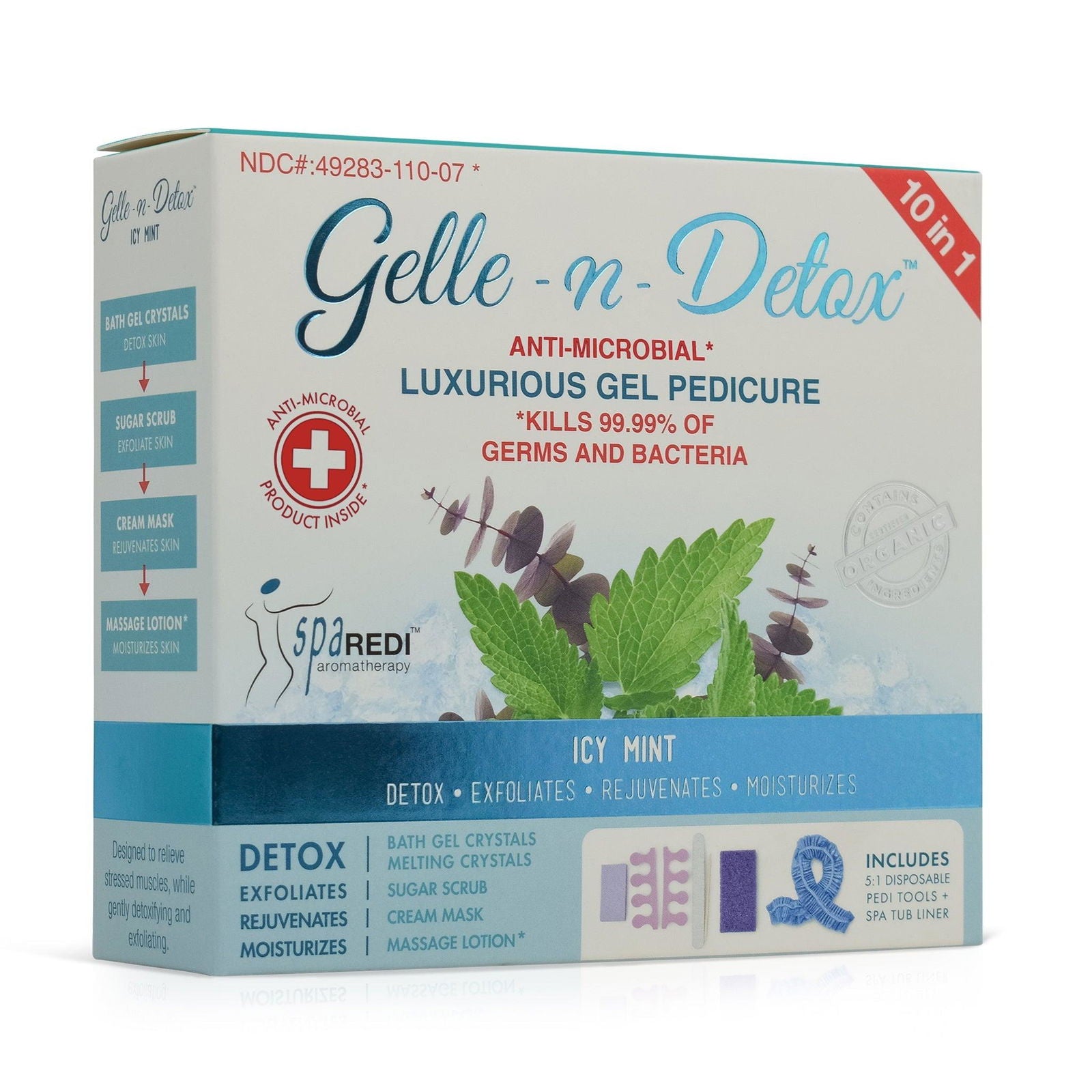 SPA REDI Gel Pedicure Kit - Luxurious Home Spa Treatment - Lavender & Rosemary, Icy Mint - Beauty Market Online