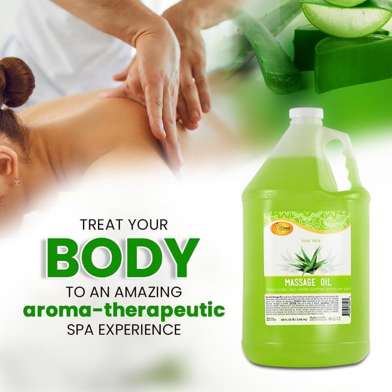 SPA REDI Aloe Vera Massage Oil 128 oz