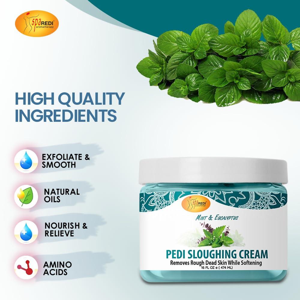 SPA REDI Sloughing Cream Mint & Eucalyptus 16 oz