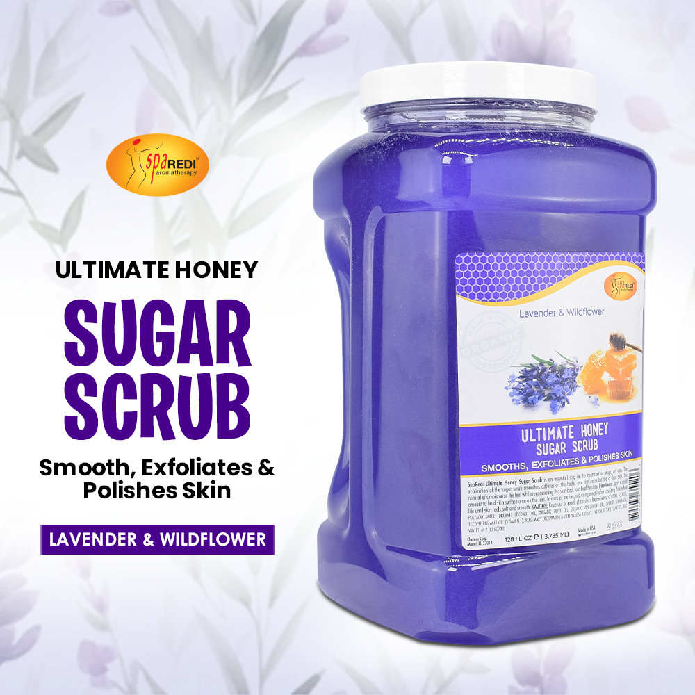 SPA REDI Sugar Body Scrub - Lavender & Wildflower, Exfoliating & Hydrating for Smooth, Glowing Skin - Beauty Market Online