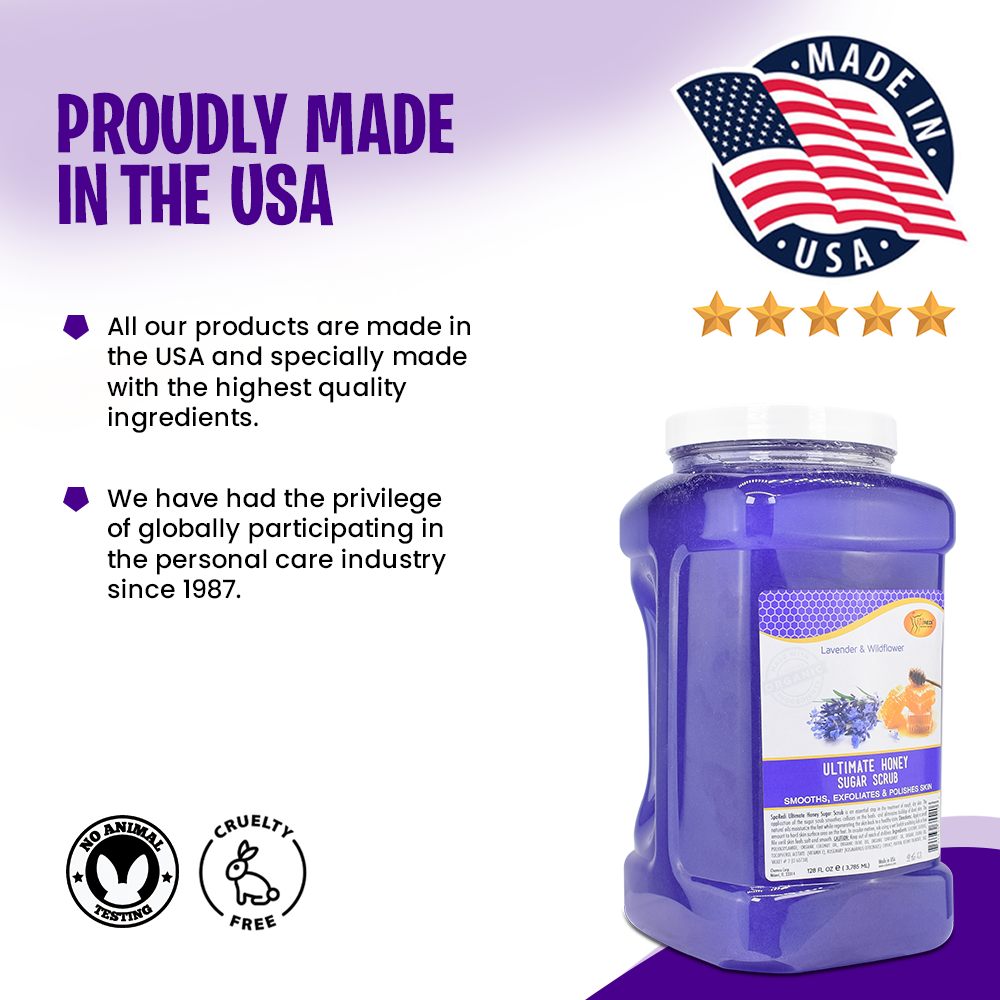 SPA REDI Sugar Body Scrub - Lavender & Wildflower, Exfoliating & Hydrating for Smooth, Glowing Skin - Beauty Market Online