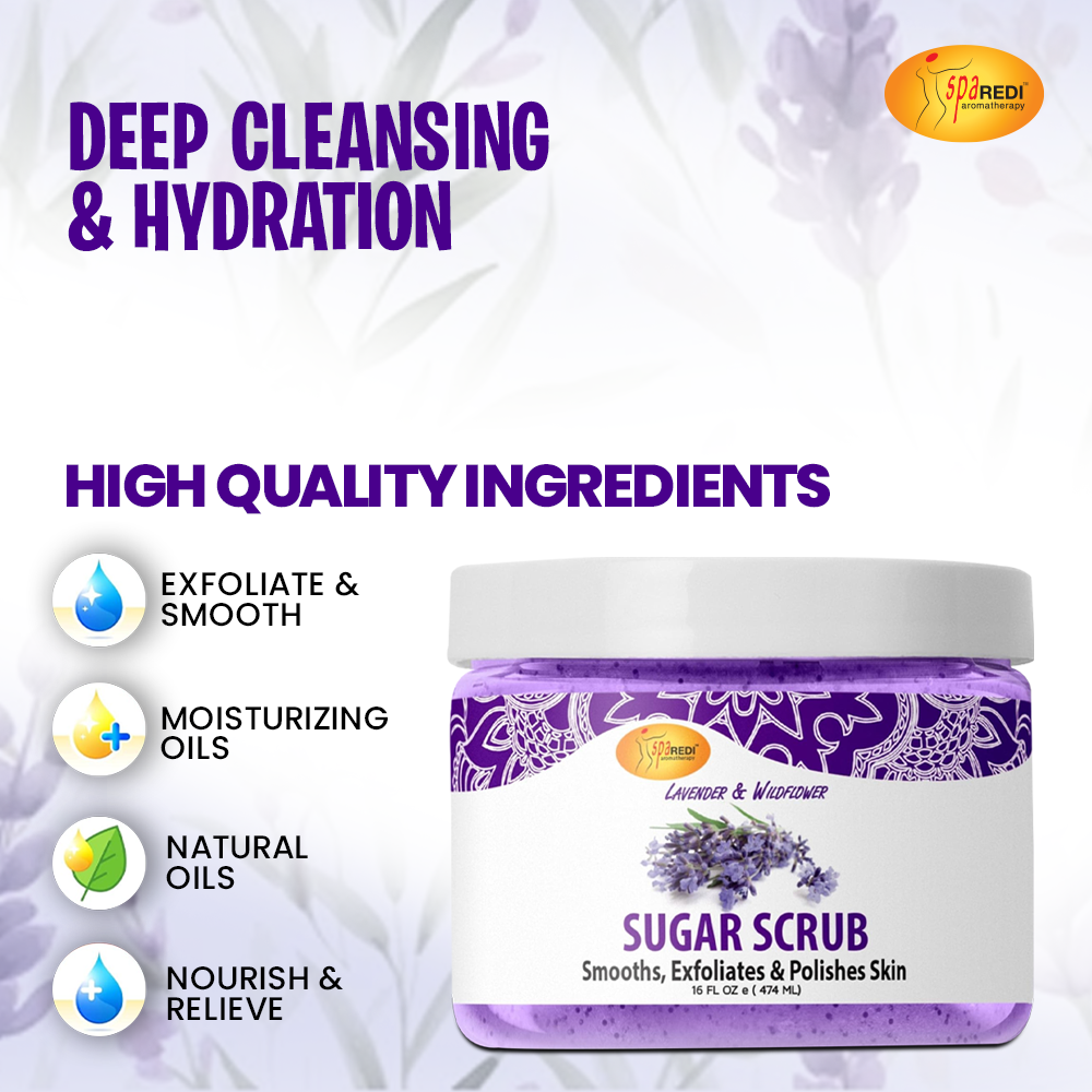 SPA REDI Sugar Body Scrub - Exfoliating & Moisturizing for Smooth, Fresh Skin - Beauty Market Online