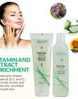 SKIN SPA Facial Cleanser Set with aloe vera 8 oz
