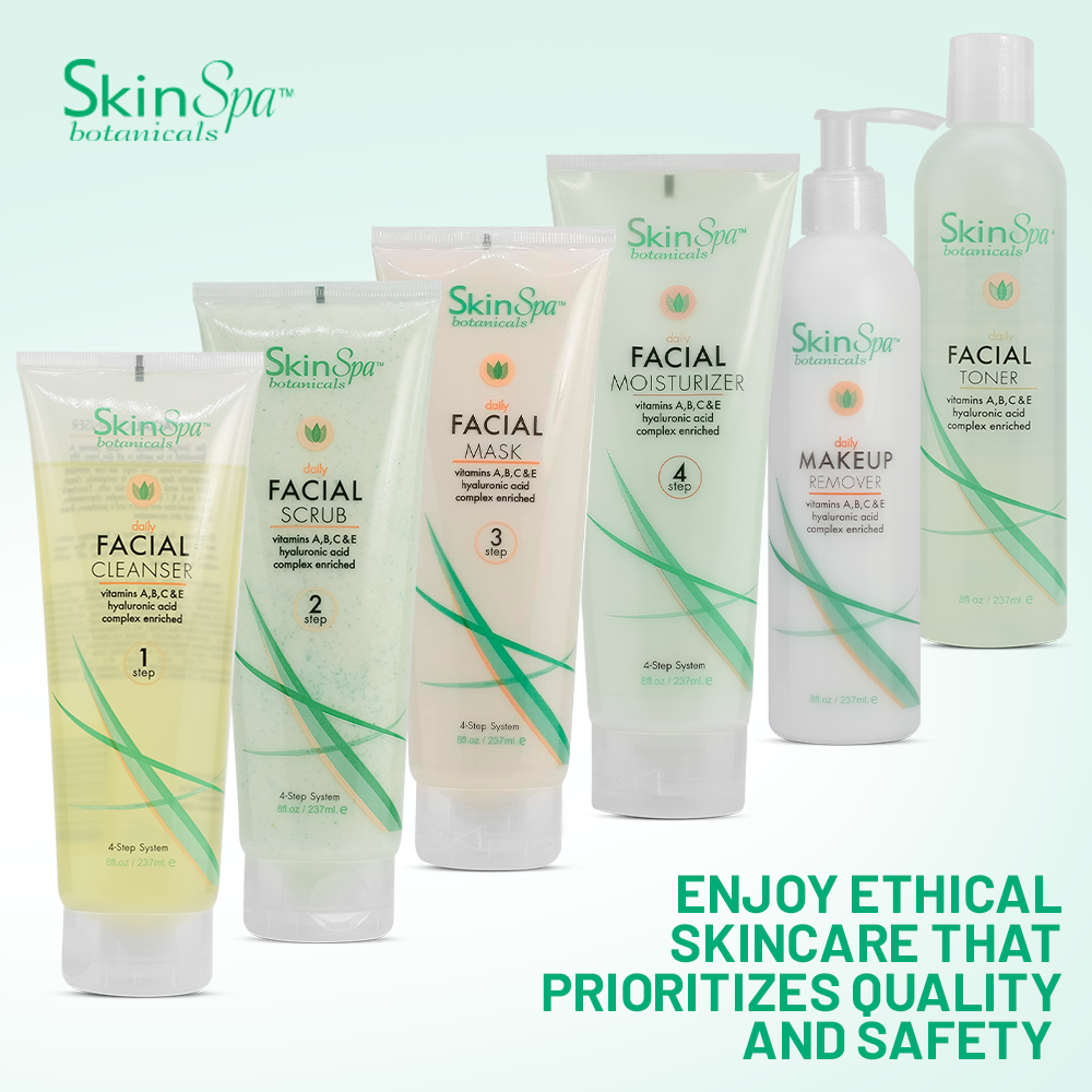 SKIN SPA Facial Cleanser Set with aloe vera 8 oz