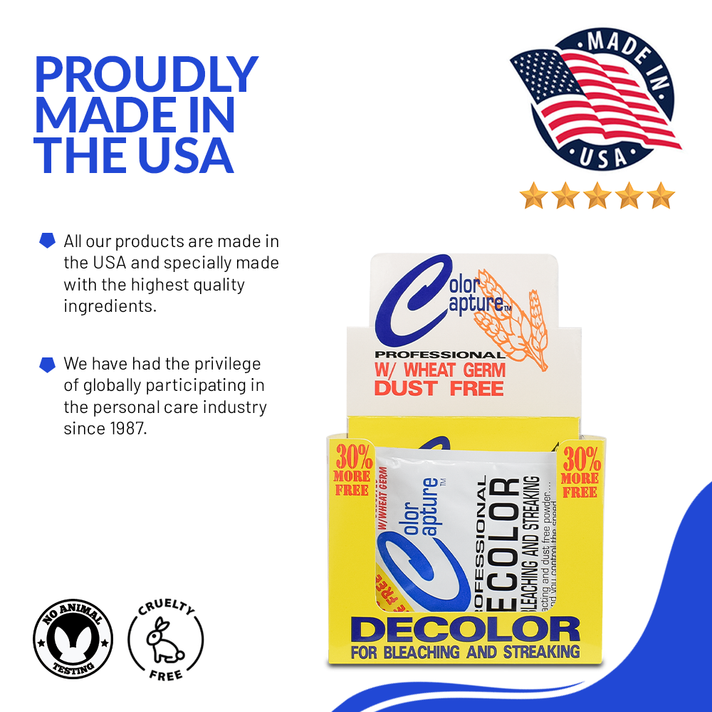COLOR CAPTURE Hair Bleach Powder - Blue - For Bleaching & Streaking - Professional Use - Beauty Market Online