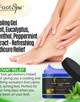 Foot Spa Massage Cooling Gel – Professional Strength Ice Cooling Therapy for Pedicure & Foot Care – Infused with Menthol, Camphor, Peppermint & Eucalyptus Oil for Soothing Relief & Refreshing Hydration - Beauty Market Online