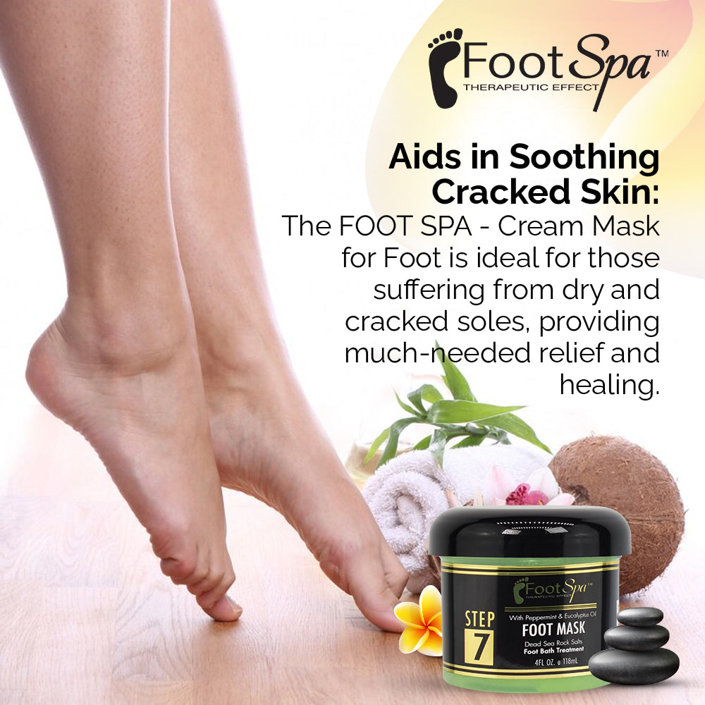 Foot Spa Cream Mask – 128oz Bulk Refill Gallon with Peppermint & Eucalyptus Oil – Hydrating Pedicure & Massage Treatment for Tired Feet & Body – Infused with Hyaluronic Acid, Amino Acids & Panthenol - Beauty Market Online