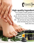 Foot Spa Cream Mask – 128oz Bulk Refill Gallon with Peppermint & Eucalyptus Oil – Hydrating Pedicure & Massage Treatment for Tired Feet & Body – Infused with Hyaluronic Acid, Amino Acids & Panthenol - Beauty Market Online