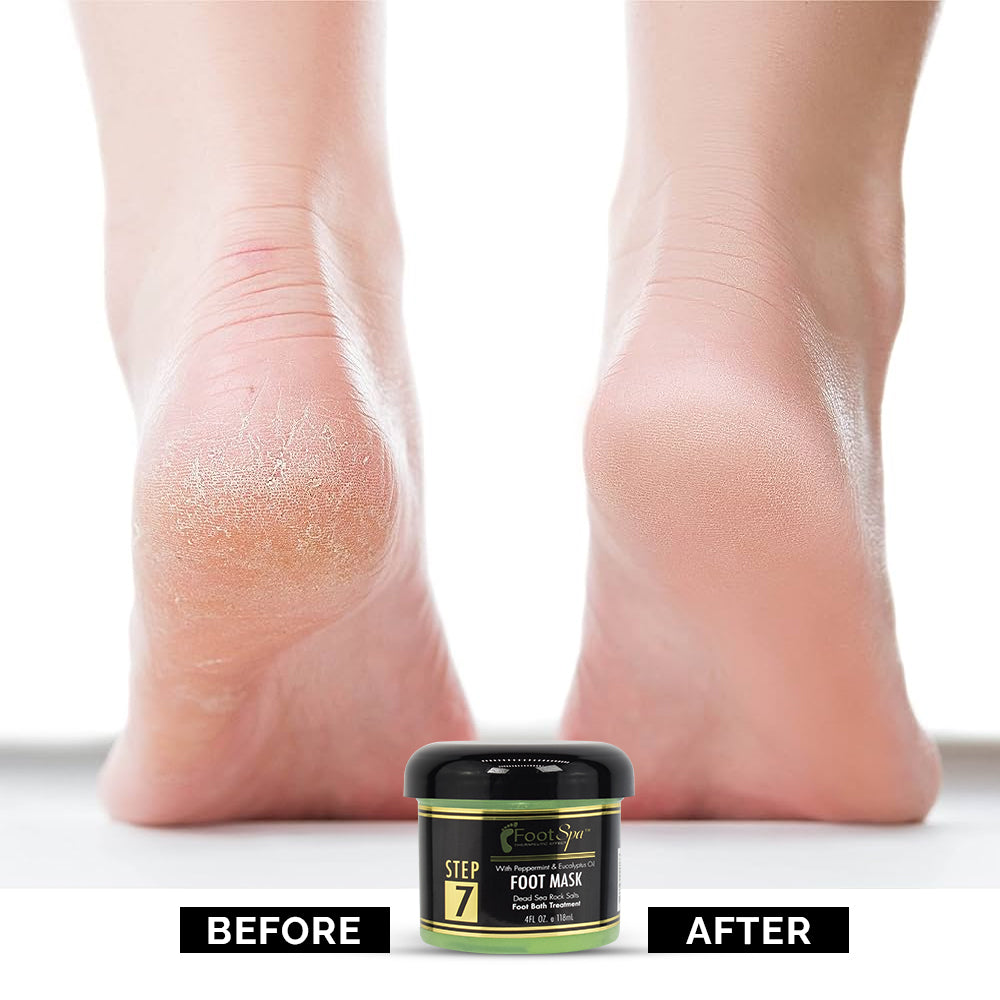 Foot Spa Cream Mask – 128oz Bulk Refill Gallon with Peppermint & Eucalyptus Oil – Hydrating Pedicure & Massage Treatment for Tired Feet & Body – Infused with Hyaluronic Acid, Amino Acids & Panthenol - Beauty Market Online
