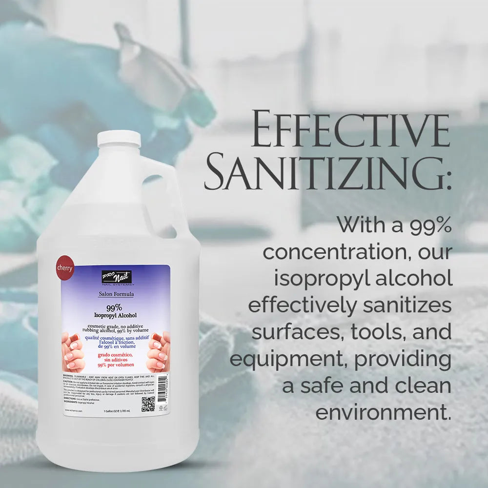 PRO NAIL Isopropyl Alcohol - Cleans, Sanitizes, and Disinfects with Antiseptic Properties - Beauty Market Online