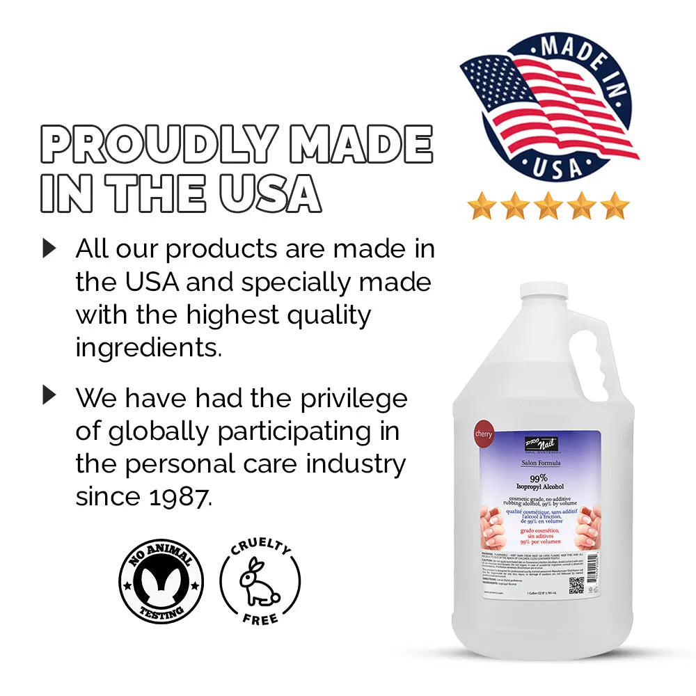 PRO NAIL Isopropyl Alcohol - Cleans, Sanitizes, and Disinfects with Antiseptic Properties - Beauty Market Online