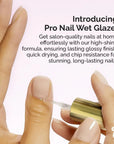PRO NAIL Wet Glaze - Clear Quick Top Coat for Professional Shine & Fast Drying - Beauty Market Online