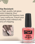 PRO NAIL Wet Glaze - Clear Quick Top Coat for Professional Shine & Fast Drying - Beauty Market Online