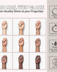 PRO NAIL Wet Glaze - Clear Quick Top Coat for Professional Shine & Fast Drying - Beauty Market Online