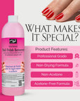 PRO NAIL Nail Polish Remover - Gentle & Effective - 16 Oz