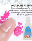PRO NAIL Pure Acetone - Powerful Nail Polish Remover - 4 Oz