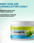 SKIN SPA - Face Mask, Acne Control Mint Julep Masque, Cleanse & Refreshing Skin, for Oily and Pimple Prone Skin 8 oz