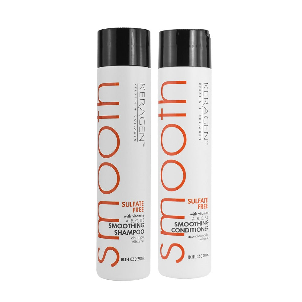 Keragen - Smoothing Shampoo and Conditioner Set with Keratin and Collagen