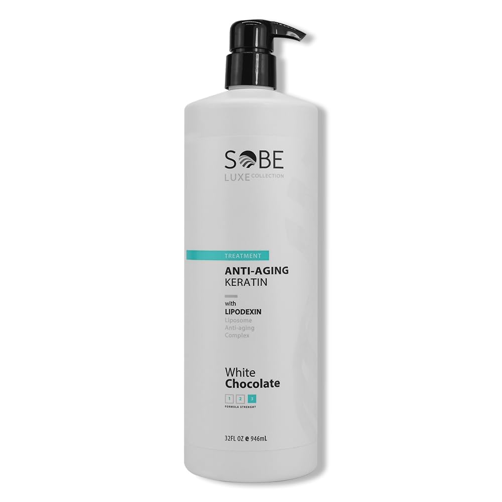 SOBE LUXE - Brazilian Keratin Blowout System, White Chocolate, Sulfate-Free, Frizz-Free - 32 Oz