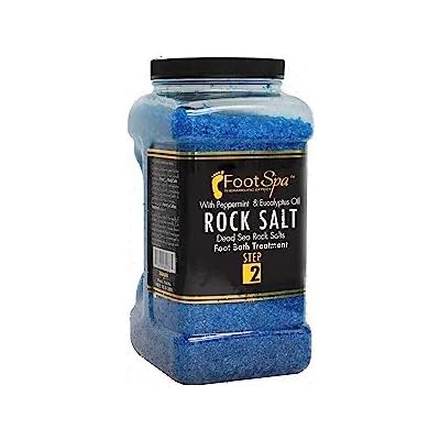 FOOT SPA - Bath Rock Salt with Eucalyptus & Peppermint Oil – Relax, Refresh & Rejuvenate Available in a Variety of Flavors and Sizes - Beauty Market Online