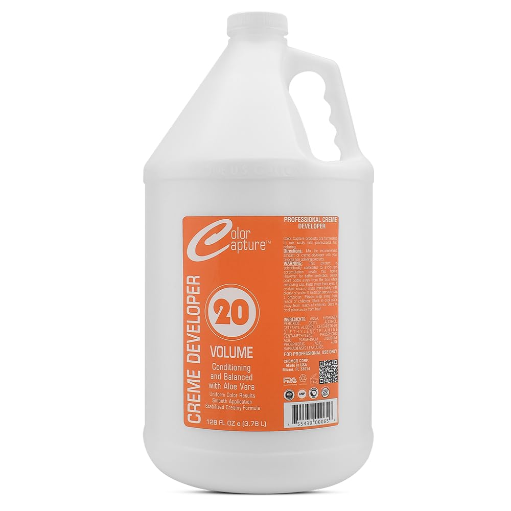 COLOR CAPTURE 20 Vol Liquid Peroxide - Hair Color Developer - Enhance Color &amp; Lift - 1 Gallon - Beauty Market Online