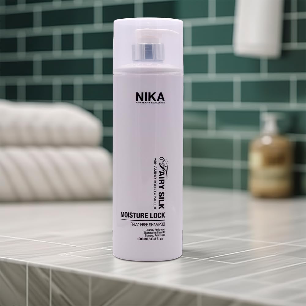 NIKA Fairy Silk - Moisture Lock Frizz-Free Shampoo - Smooth, Hydrate &amp; Shine - 33.8oz