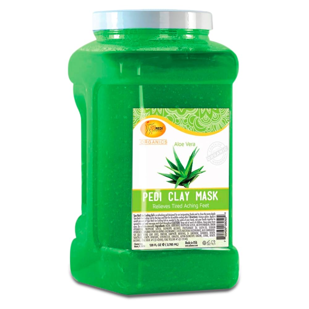 SPA REDI Clay Mask - Aloe Vera Detox - Deep Cleansing &amp; Hydrating - 128 Oz