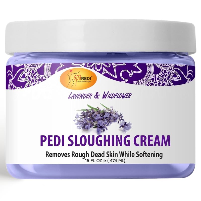 SPA REDI Foot Cream - Lavender &amp; Wildflower - Exfoliate &amp; Soothe - 16 oz