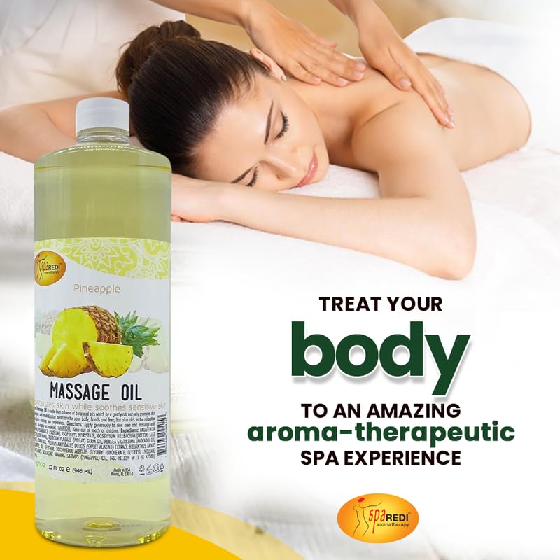 SPA REDI Massage Oil - Soothing Relief for Sore Muscles &amp; Hydrated Skin