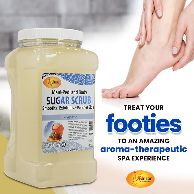SPA REDI Sugar Body Scrub - Exfoliating &amp; Moisturizing for Smooth, Fresh Skin