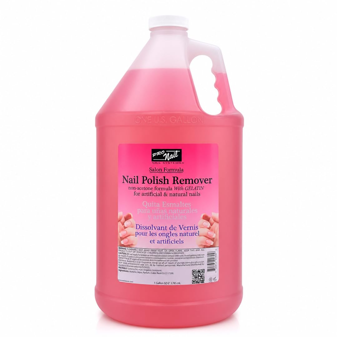 PRO NAIL - Non-Acetone Nail Polish Remover - Professional Strength, Gentle on Nails, Maximum Effectiveness