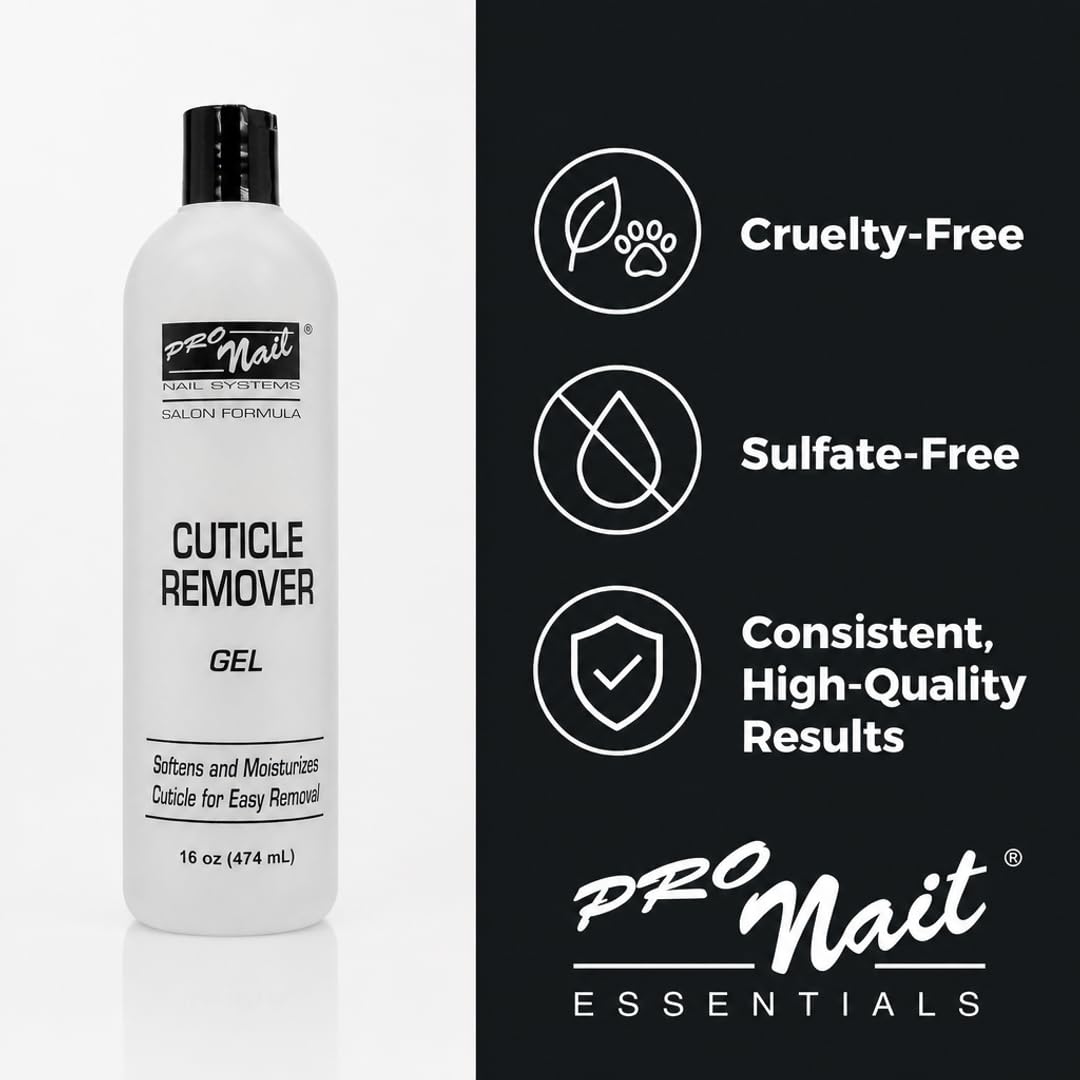 PRO NAIL Cuticle Remover Gel 16 oz for softening and moisturizing