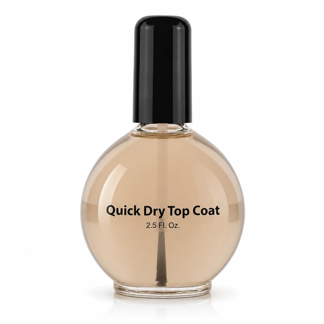 PRO NAIL Quick Dry Top Coat - Fast-Drying Finish for Long-Lasting Shine 2.5 oz