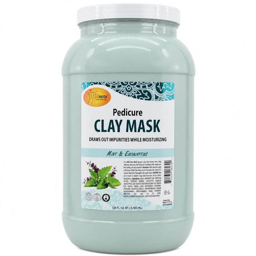 SPA REDI Clay Mask - Detoxifying, Hydrating & Pore Purifying for Body and Pedicure