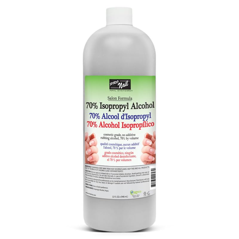 PRO NAIL Isopropyl Alcohol - Cleans, Sanitizes, and Disinfects with Antiseptic Properties - Beauty Market Online