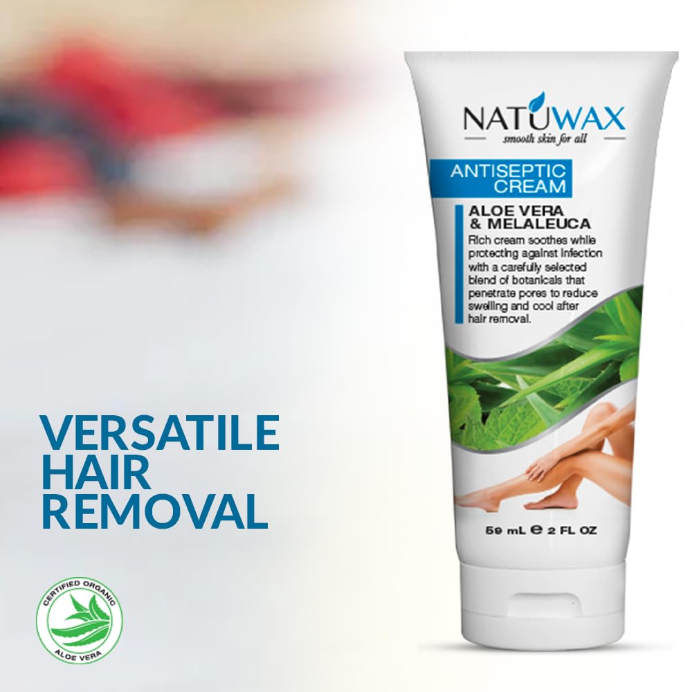 Natuwax Antiseptic Cream Post Wax - Soothing Relief &amp; Protection for Waxed Skin