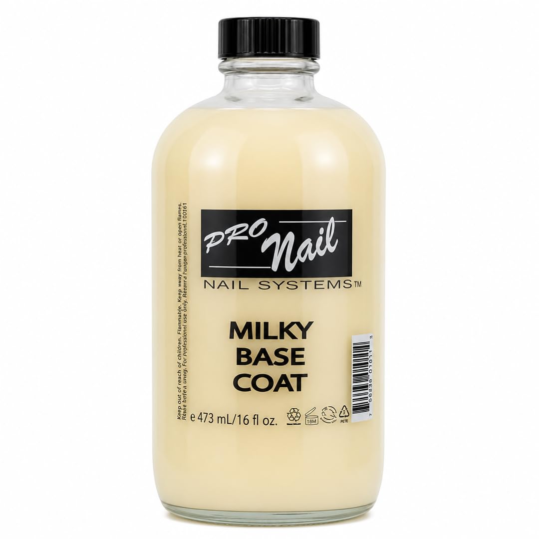 PRO NAIL Milky Base Coat - Professional Strength Nail Polish Hardener - Prevents Chipping - Fast Dry - Beauty Market Online