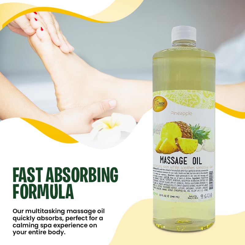 SPA REDI Massage Oil - Soothing Relief for Sore Muscles &amp; Hydrated Skin