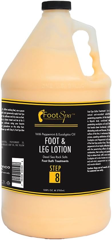 FOOT SPA - Healing Therapy Massage Lotion with Peppermint & Eucalyptus - Relieves Sore Muscles & Softens Skin - 16 Oz - Beauty Market Online