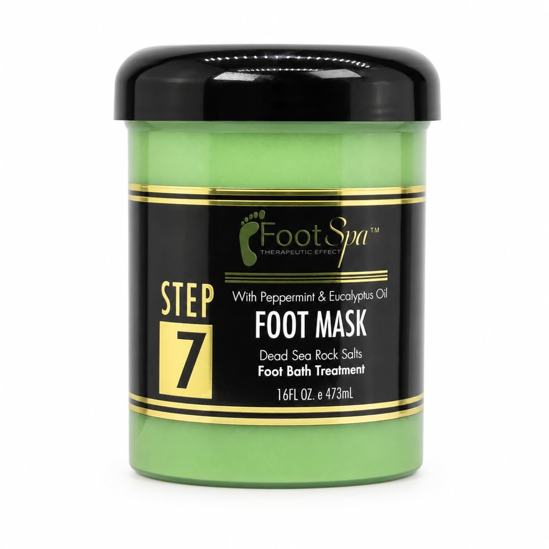 Foot Spa Cream Mask – 128oz Bulk Refill Gallon with Peppermint &amp; Eucalyptus Oil – Hydrating Pedicure &amp; Massage Treatment for Tired Feet &amp; Body – Infused with Hyaluronic Acid, Amino Acids &amp; Panthenol - Beauty Market Online