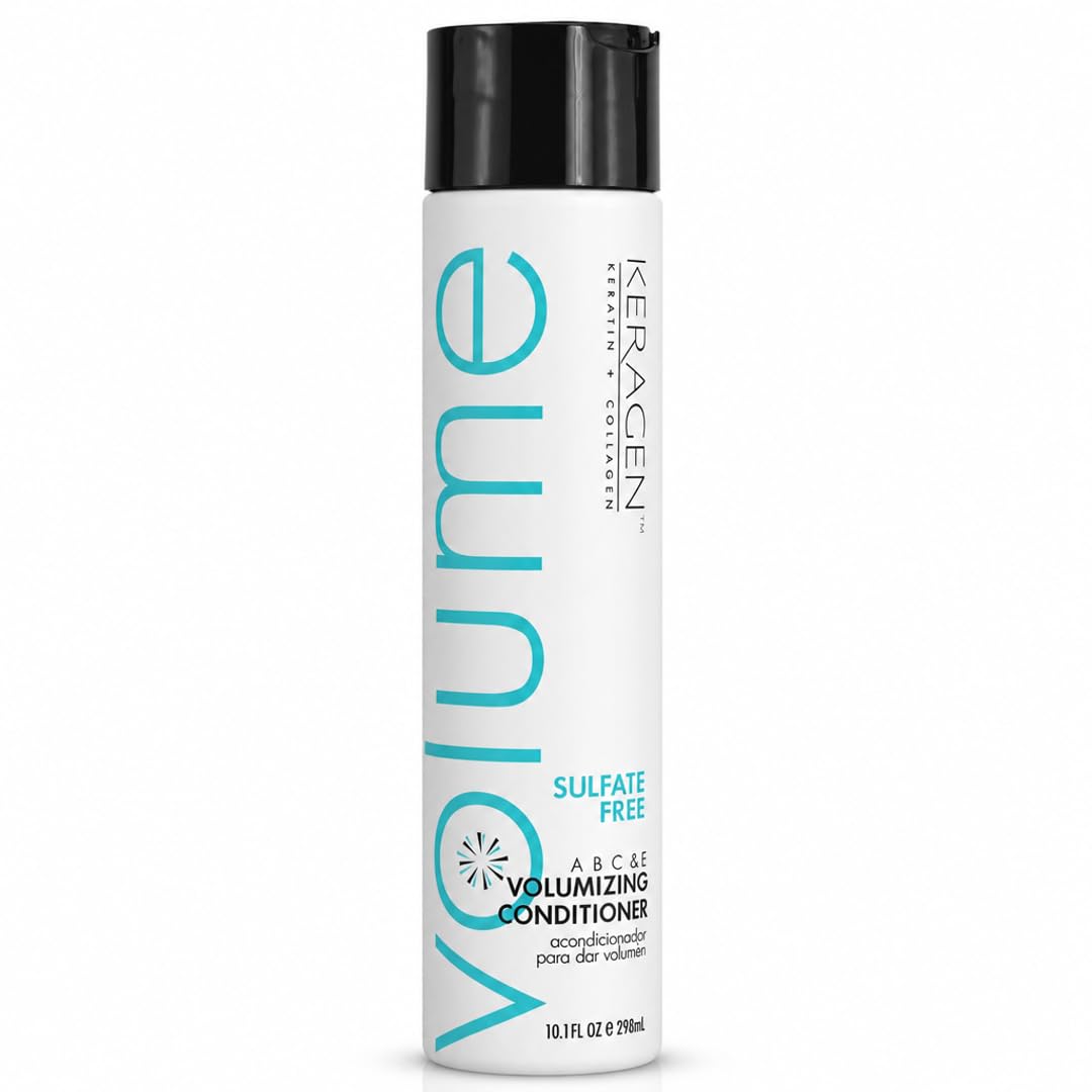KERAGEN Volumizing Shampoo for Fine Hair, Sulfate-Free, Infused with Keratin, Collagen, and Organic Oils for Thickness and Shine - Beauty Market Online