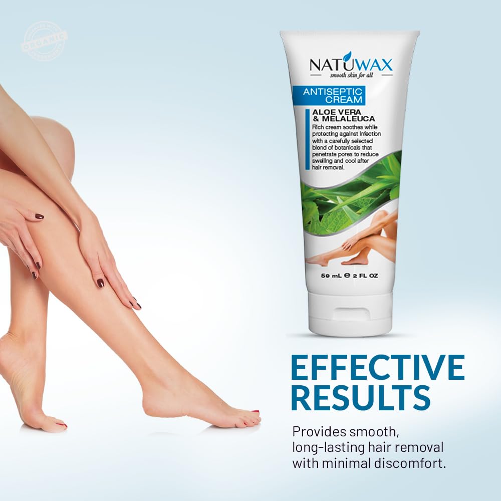 Natuwax Antiseptic Cream Post Wax - Soothing Relief &amp; Protection for Waxed Skin
