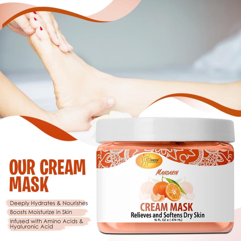 SPA REDI Body &amp; Foot Cream Mask - Hydrating &amp; Refreshing for Tired Skin