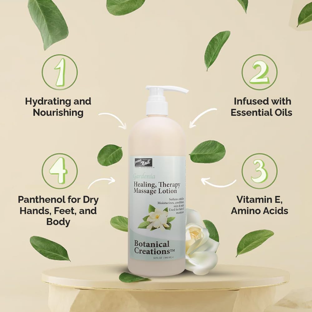 PRO NAIL Healing Therapy Massage Lotion - Nourishes &amp; Moisturizes Skin, Perfect for Pedicure, Manicure &amp; Body Care