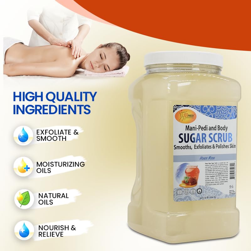 SPA REDI Sugar Body Scrub - Exfoliating &amp; Moisturizing for Smooth, Fresh Skin